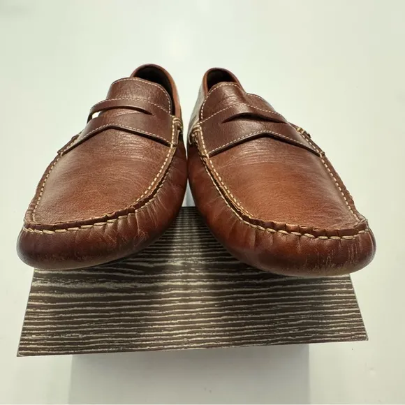 Donald J Pliner Loafers Drivers Penny Loafers Slip On 12 Comfort Brown Preppy
