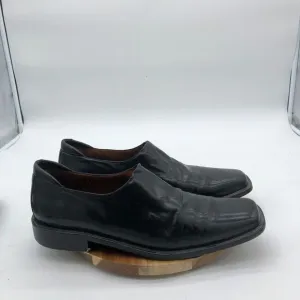 Donald Pliner Peers Loafer Mens 11M Black Leather Slip On Square Toe Dress Italy