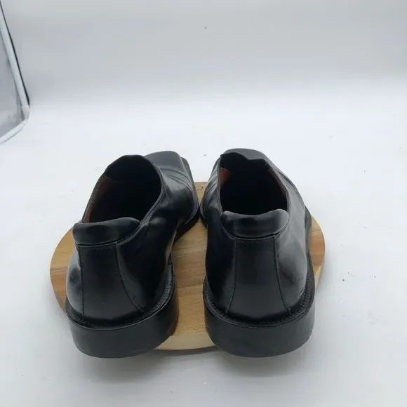 Donald Pliner Peers Loafer Mens 11M Black Leather Slip On Square Toe Dress Italy