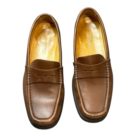 Dooney &amp; Bourke Brown Leather Loafers 38