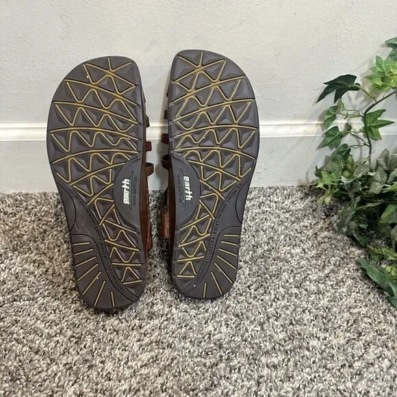 Earth Kalso Womens Oasis Open Toe Sandals Slingback Leather Strappy Size 9.5 B
