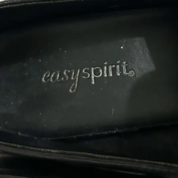 Easy Spirit Black Leather Slip On Loafers/Short Boots‎