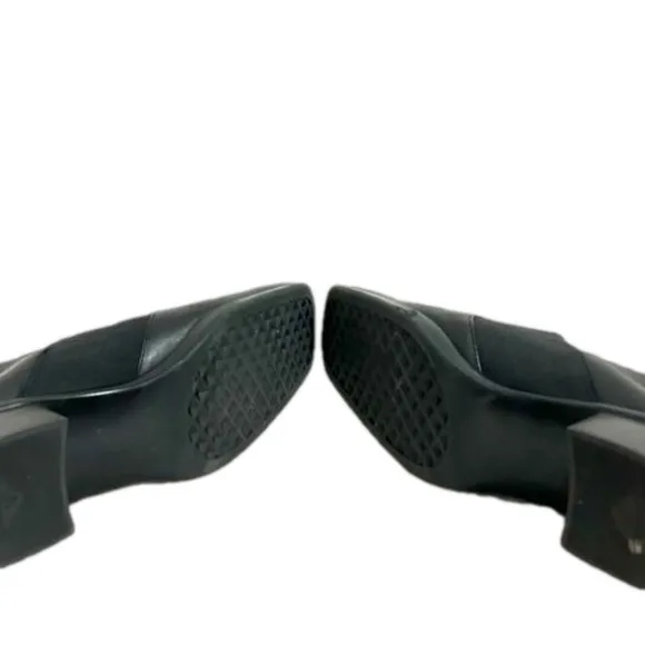 Easy Spirit Black Leather Slip On Loafers/Short Boots‎