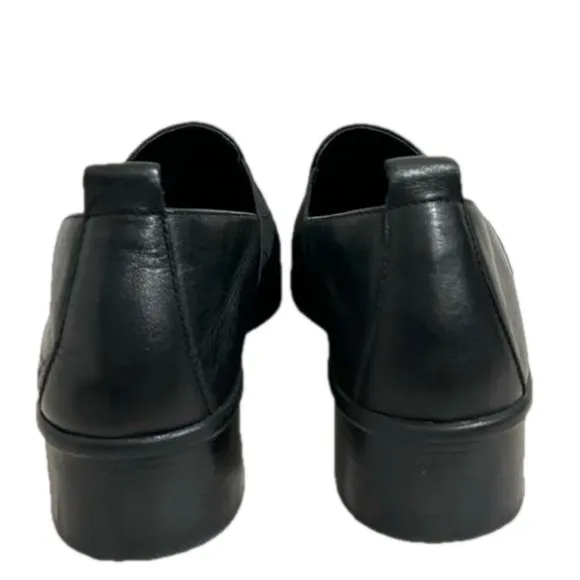 Easy Spirit Black Leather Slip On Loafers/Short Boots‎