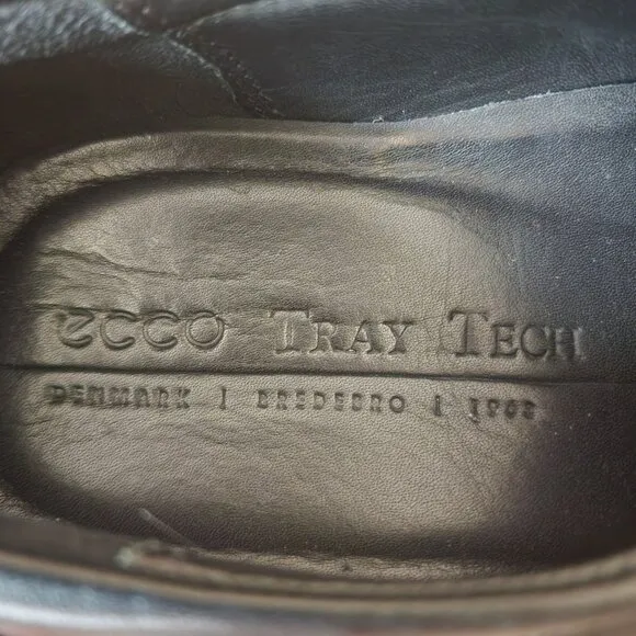 ECCO Black Dress Leather City Tray Tech Loafers Shoes Mens Size EU 43 / US 9
