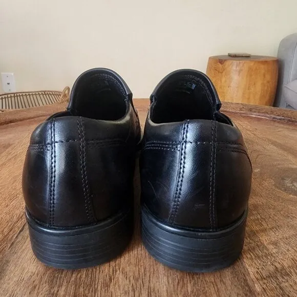 ECCO Black Dress Leather City Tray Tech Loafers Shoes Mens Size EU 43 / US 9