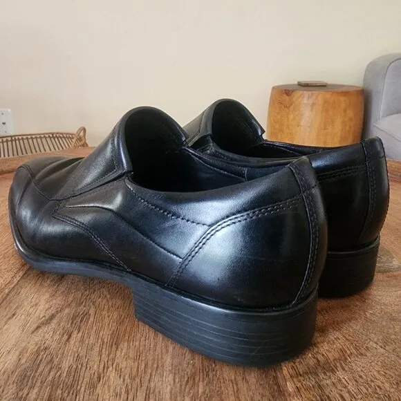 ECCO Black Dress Leather City Tray Tech Loafers Shoes Mens Size EU 43 / US 9