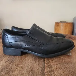 ECCO Black Dress Leather City Tray Tech Loafers Shoes Mens Size EU 43 / US 9