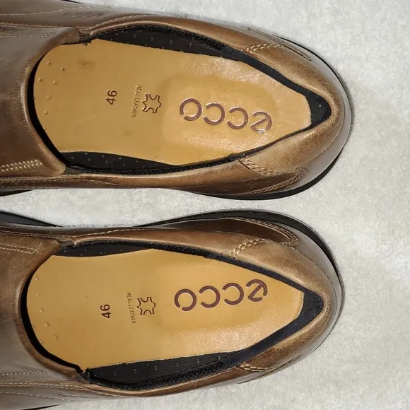 Ecco Dress or Casual Wear Leather Loafers Slip-On Shoe's Size 12 Men's