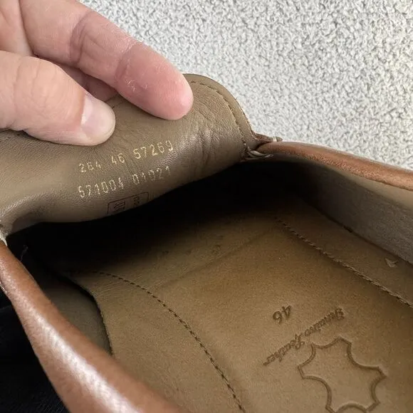 ECCO Men's Brown Classic Moc Slip-on Driving Loafers US Size 12 12.5 /EU Size 46