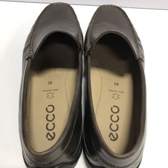 ECCO Men's Classic Moc 2.0 Brown Leather Loafers Size US11-11.5 M EU45