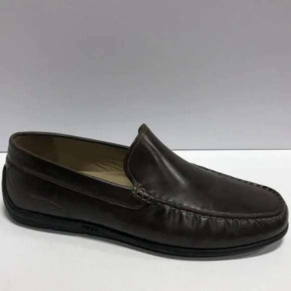 ECCO Men's Classic Moc 2.0 Brown Leather Loafers Size US11-11.5 M EU45
