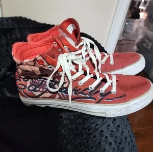 Ed HARDY TIBI MENS LACE UP High Top  SNEAKERS. SIZE 8
