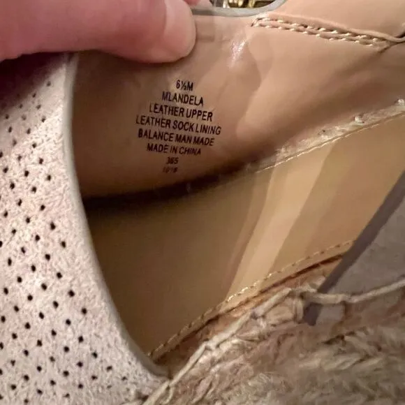 EEUC Women's Marc Fisher Landela Wedge Heel d'Orsay Espadrilles Tan Size 6.5 M