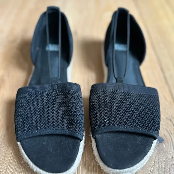 Eileen Fisher Womens Shoes Mews Slip On Padded Espadrille Sandals