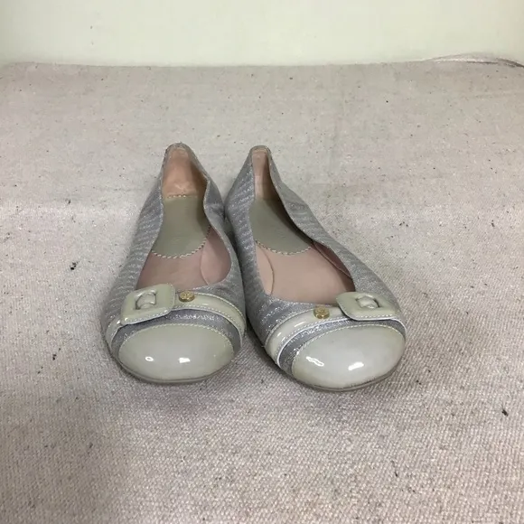 Emporia Armani   Grey logo ballet flats Women size 38