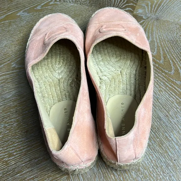 ETIENNE AIGNER Pink Wade Suede Platform Espadrilles 7