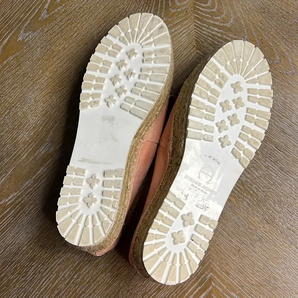 ETIENNE AIGNER Pink Wade Suede Platform Espadrilles 7