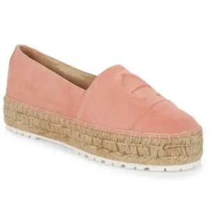 ETIENNE AIGNER Pink Wade Suede Platform Espadrilles 7