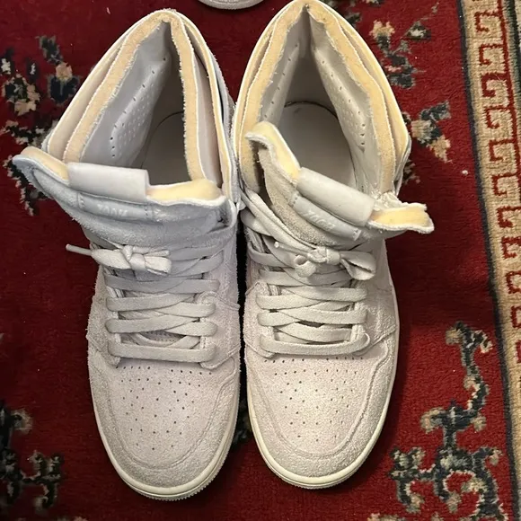 EUC NIKE AIR JORDAN ZOOM 1 MUSHROOM/CREAM SUEDE High-Top Sneakers 9.5