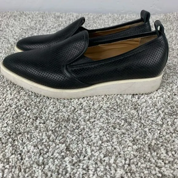 Everlane Street Shoe Pointed Toe Flats Size 5.5  Womens Black Leather Slip On