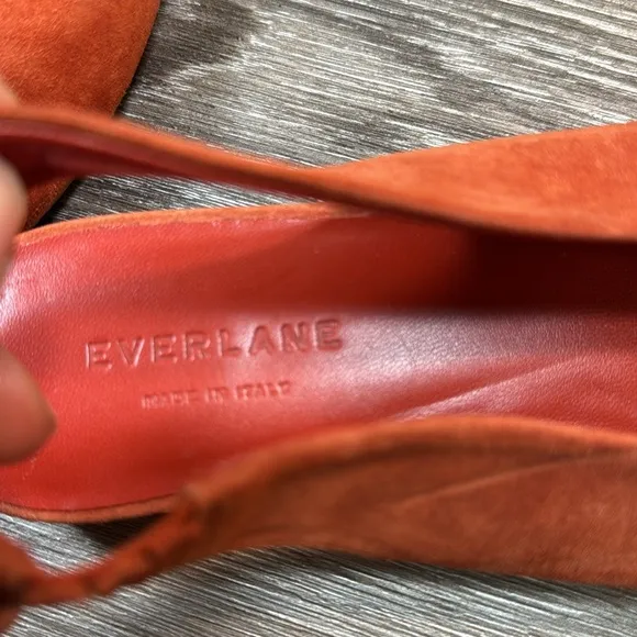 Everlane suede/ leather flat sandals Made in Italy woman's size 11 (d182)