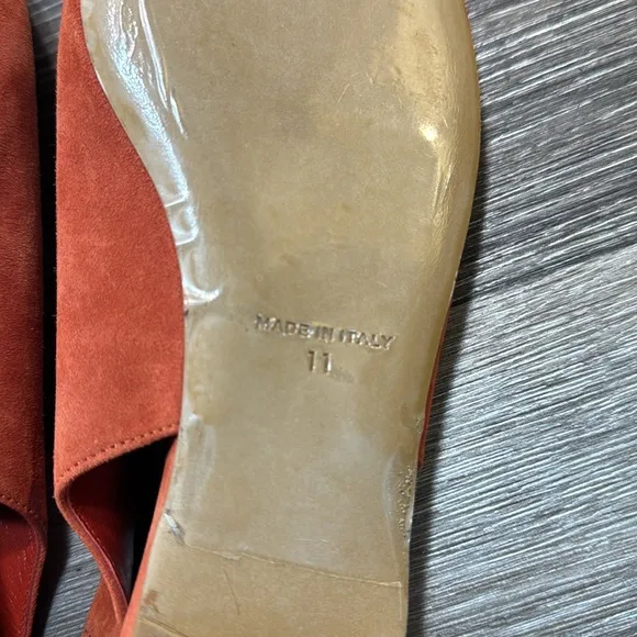 Everlane suede/ leather flat sandals Made in Italy woman's size 11 (d182)