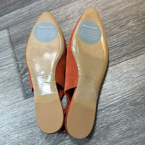 Everlane suede/ leather flat sandals Made in Italy woman's size 11 (d182)