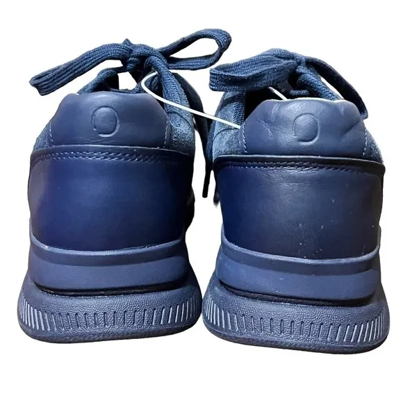 EVERLANE Sustainable Suede Navy Blue Trainer Fashion Sneaker NEW Size 7