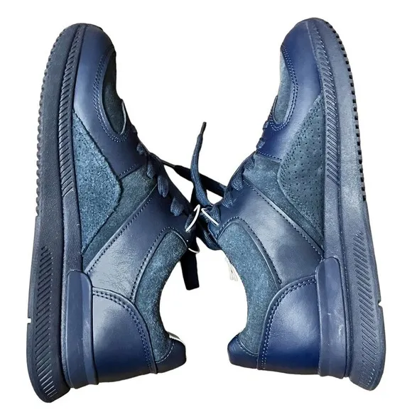 EVERLANE Sustainable Suede Navy Blue Trainer Fashion Sneaker NEW Size 7