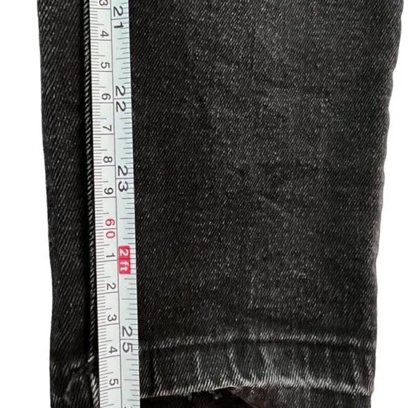 Everlane The Authentic Stretch High-Rise Black Wash Skinny Jeans 28 Ankle