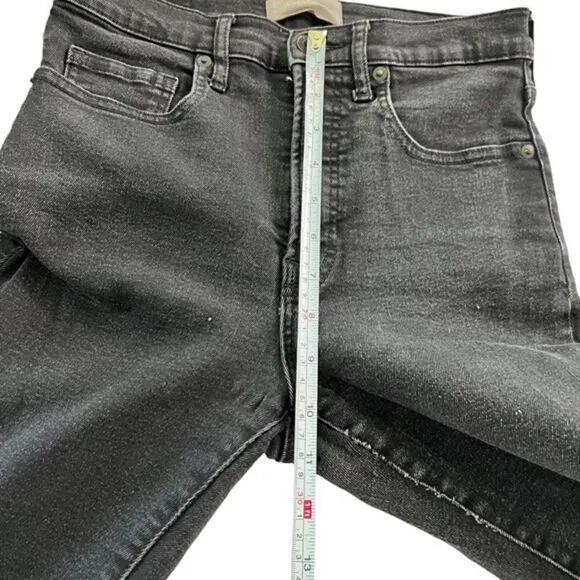 Everlane The Authentic Stretch High-Rise Black Wash Skinny Jeans 28 Ankle