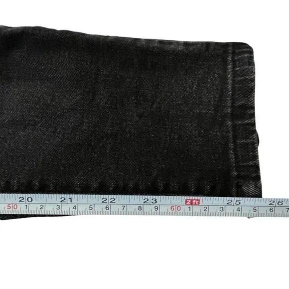 Everlane The Authentic Stretch High-Rise Black Wash Skinny Jeans 28 Ankle