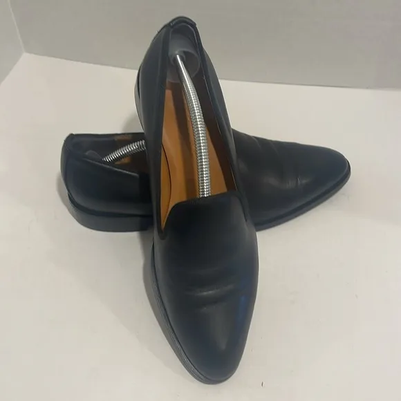 Everlane The Modern Loafer Leather Slip On Stacked Heel Women’s Size 8.5 Black