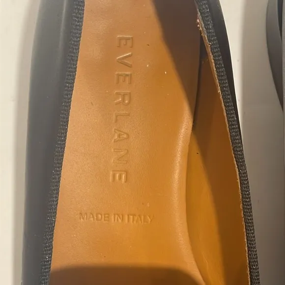Everlane The Modern Loafer Leather Slip On Stacked Heel Women’s Size 8.5 Black
