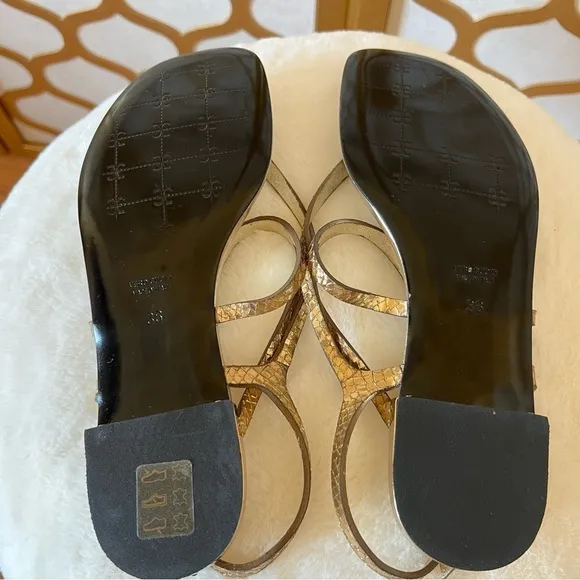 FABI  gold flat sandals size 36 new