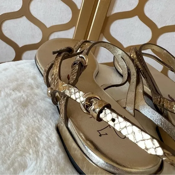 FABI  gold flat sandals size 36 new