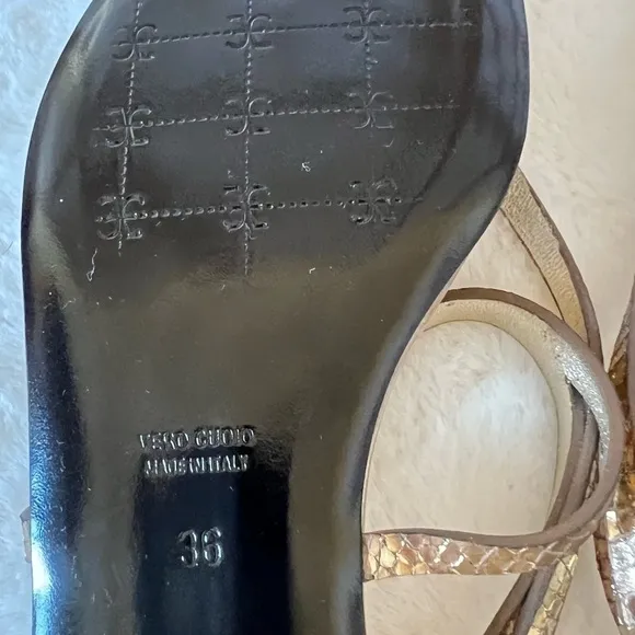 FABI  gold flat sandals size 36 new
