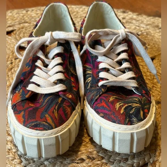 FARM RIO Sunset Forest Platform Sneaker in Sunset Forest Brown, EU 39 - 8.5 US