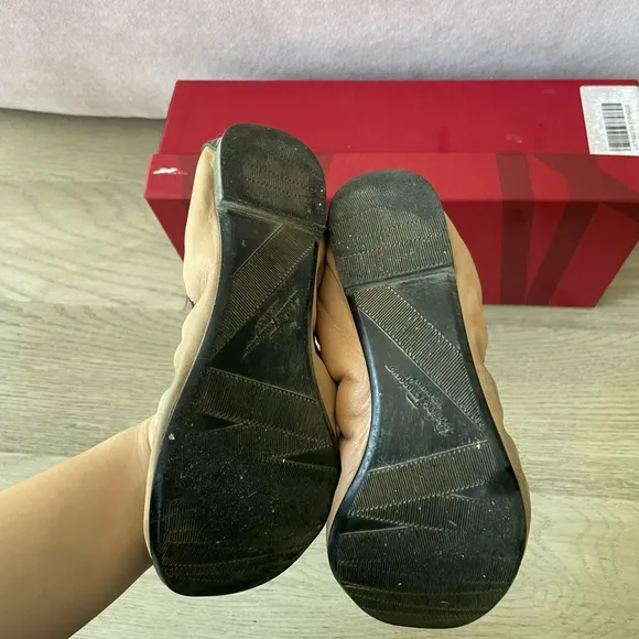 Ferragamo Color Block Nude Ballet Flats
