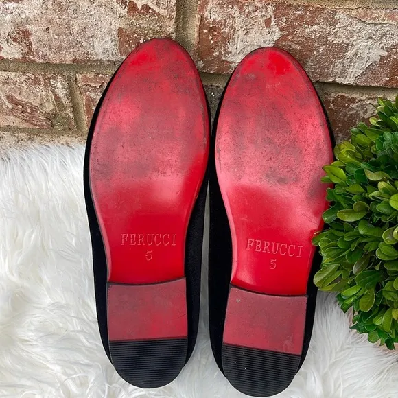 Ferucci Velvet Formal Wedding Party Special Occasion Black Tuxedo Loafers Sz. 5