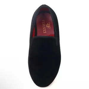 Ferucci Velvet Formal Wedding Party Special Occasion Black Tuxedo Loafers Sz. 5
