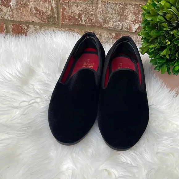 Ferucci Velvet Formal Wedding Party Special Occasion Black Tuxedo Loafers Sz. 5