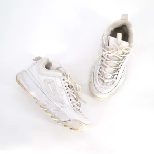 FILA Disruptor II Premium Chunky Dad Sneakers Platform 5VF80170 White Women's 6