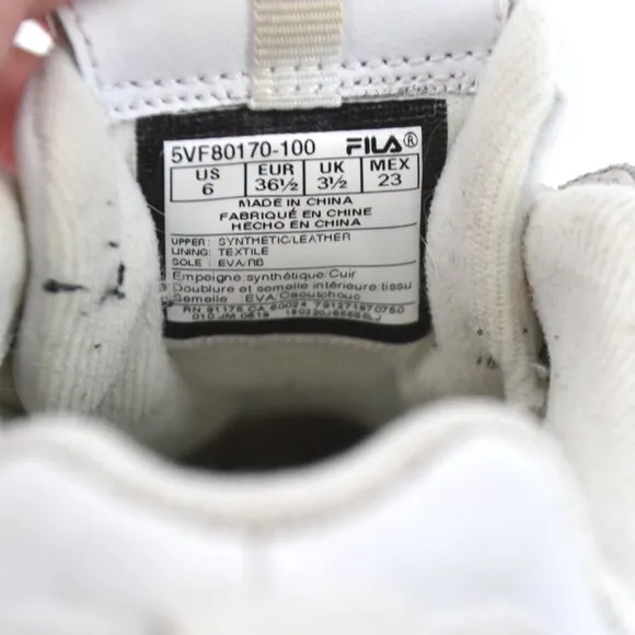 FILA Disruptor II Premium Chunky Dad Sneakers Platform 5VF80170 White Women's 6