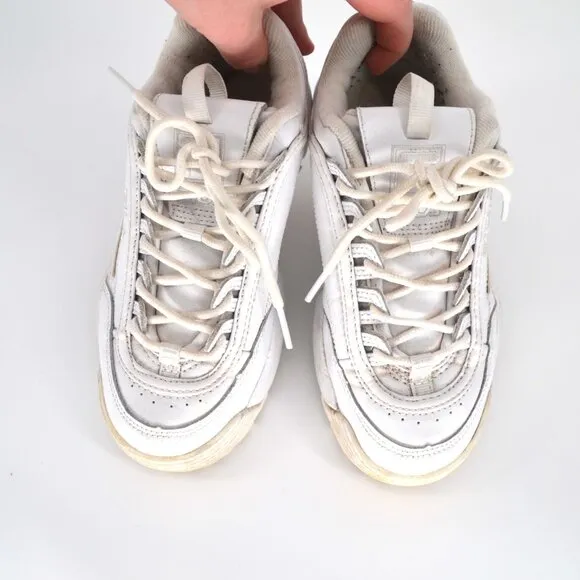 FILA Disruptor II Premium Chunky Dad Sneakers Platform 5VF80170 White Women's 6