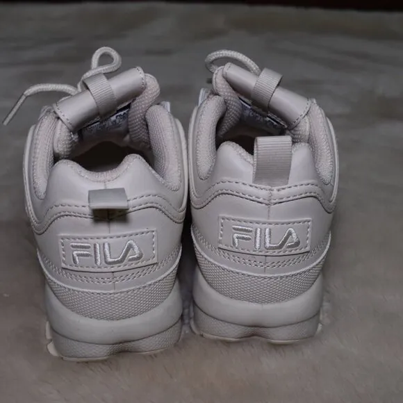 FILA Kids Disruptor II Beige Chunky Sneakers Size 1