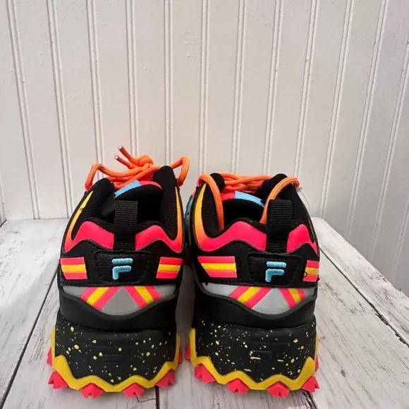 FILA Multicolor Chunky Trail Sneakers Colorful Hiking Shoes  Size US 6
