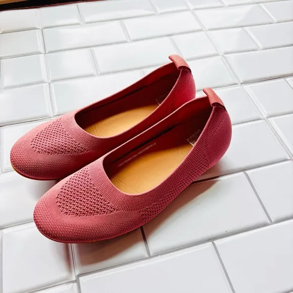 FitFlop Allegro Ballerina Knit Rose pink size 8.5