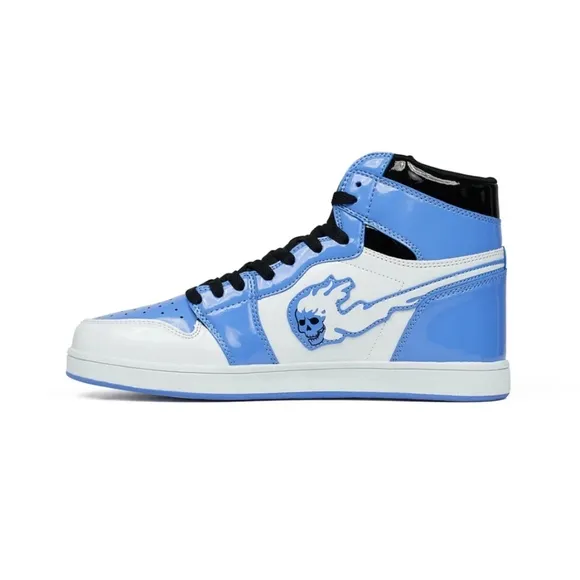 Flaming skull sneakers size 10